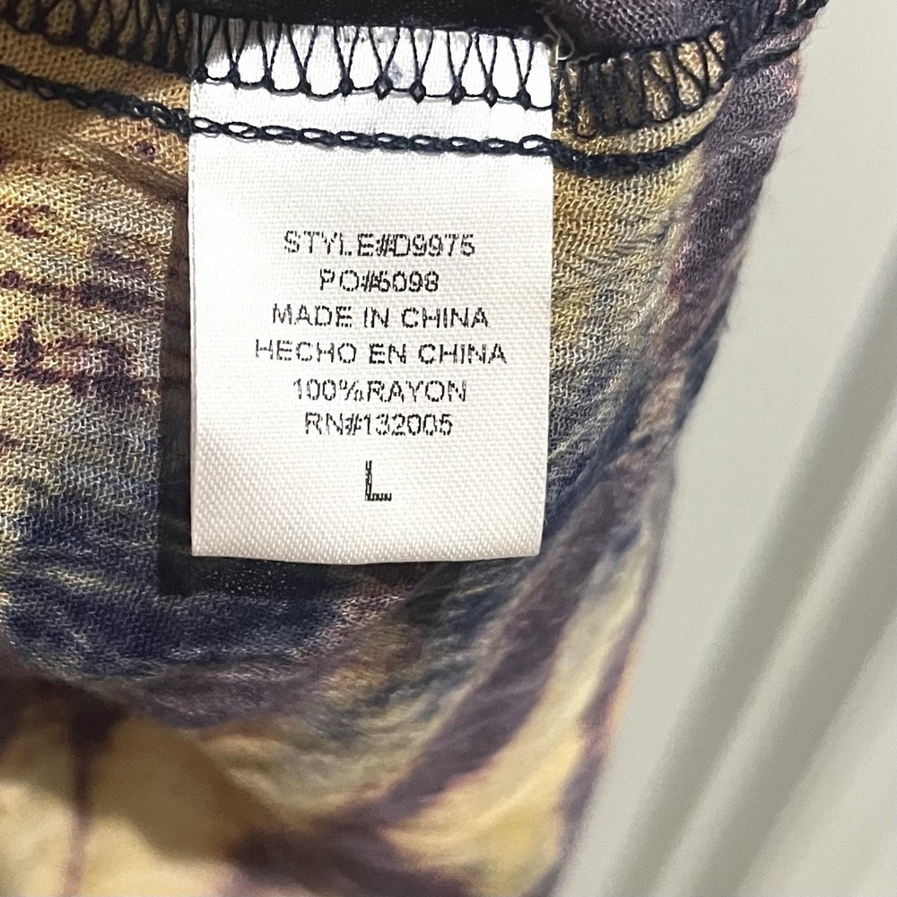 Maxi Tie Dye Dress Womens Large Sleeveless Hippie Coastal Beachy Cottage Core - Picture 4 of 8